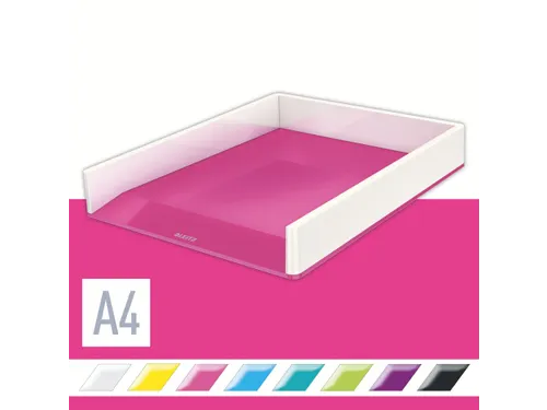 Brievenbak Leitz WOW wit/roze C4 A4+