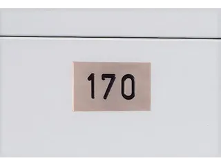 Nummerbord,V. Garderobekast/Lockersysteem,Achterzijde Zelfklevend - 1