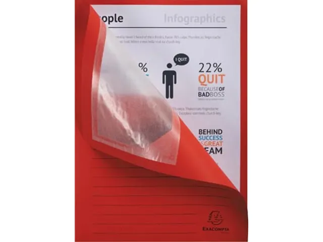 L-map Forever voor A4 25 stuks rood