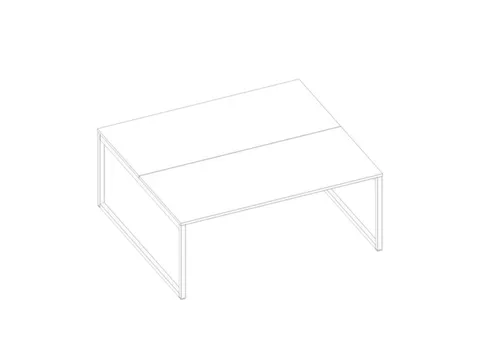 benchtafel,HxBxD 730x1800x1600mm,blad wit,sledeframe wit,2tafelbladen