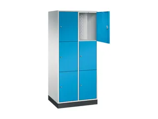 grootvolume-lockersysteem,RAL 7035/RAL 5012,HxBxD 1950x820x600mm - 1