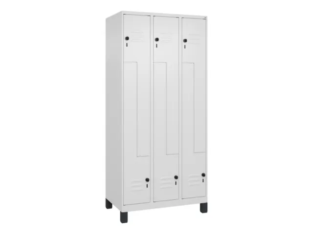Z-garderobekast,HxBxD 1950x900x500mm,vak B 150/300mm,draaigrendel