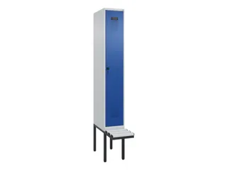 locker met bank,voor scheiding van kleding,HxBxD 2120x300x815mm,1vak - 2