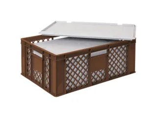 Euronorm-stapelbak,m. isoleerbox,HxLxB 240x600x400mm,43/20,4l,HDPE - 1