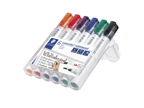 Whiteboardmarker Staedtler Lumocolor 351 standaard assorti 6 stuks