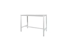 Domino Basic Statafel 180x80x110cm Wit blad, Onderstel Wit