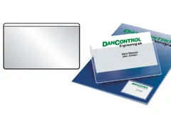 Visitekaarttas Djois 105x60mm zelfklevend bovenkant open transparant 1