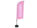 Promotievlag Alu Wind complete set "OUVERT" Roze ECO printmateriaal