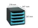 Big-box Classic Ladenblok 4 Laden A4+ Grijs Baby Blauw