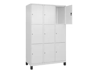 lockerkast,HxBxD 1950x1200x500mm,3x3vakken,vak B 400mm,cil.-slot - 1