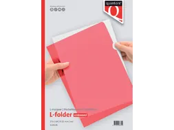 Insteekmap L-model Quantore A4 PP 0.12mm rood 25 stuks