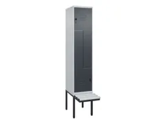 Z-garderobekast,HxBxD 2120x400x815mm,2vak,vak B 400mm,draaigrendel