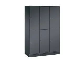 Dubbeldekse garderobekast,HxBxD 1950x1220x500mm,3x2vak.,vak B 360mm - 2
