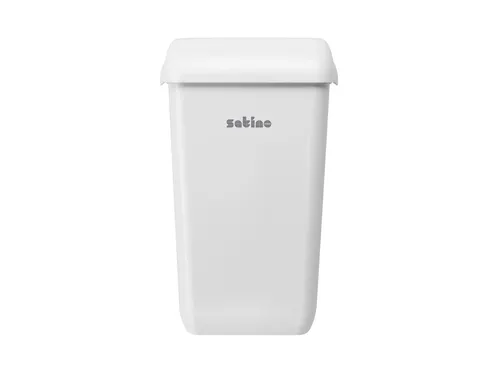 Afvalbak Satino open inworp 23 liter wit 332580