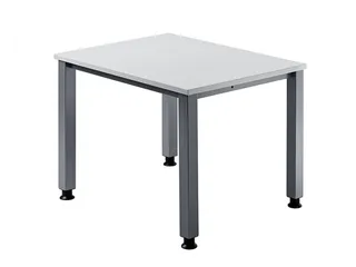 In hoogte verstelbaar bureau,HxBxD 680-760x800x800mm,blad lichtgrijs - 1