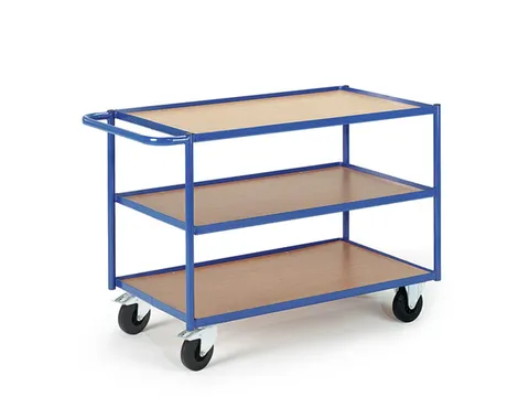 tafelwagen,draagverm. 250kg,3etage(s),laadvl. LxB 790x490mm,houtetage