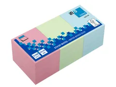 Notitieblok 50X40Mm Assorti Pastel Pak A 12 Blok