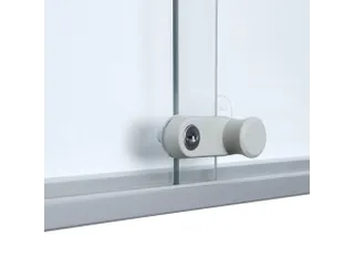 Vergrendelbaar notitiebord Indoor Slim 6xA4 met Schuifdeuren Zilver - 4