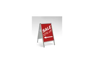 Stoepbord Seco A-frame A2 32mm zilver weersbestendig - 1