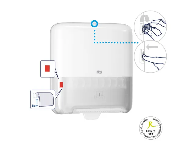 Tork 551000 H1 Elevation Matic Handdoekrol Dispenser Wit