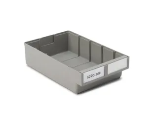 stellingbak,HxBxD 80x186x300mm,PP,grijs - 1