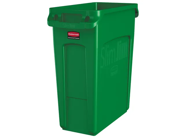 Slim Jim Afvalcontainer Met Luchtsleuven 60 Liter Groen
