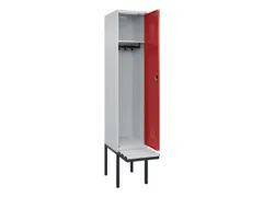 locker met bank,HxBxD 2120x400x815mm,1vak,vak B 400mm,cilinderslot