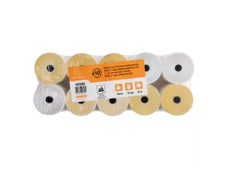 Telmachine- en Kassarollen 2-voud 76mm breed 76x70x12mm, Wit - 1