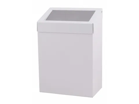 Afvalbak Metaal 20 Liter Gesloten Wit