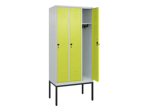 locker,HxBxD 2120x900x500mm,3vak,vak B 300mm,draaigrendel