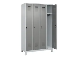 locker,HxBxD 1950x1200x500mm,4vak,vak B 300mm,draaigrendel,voeten - 2