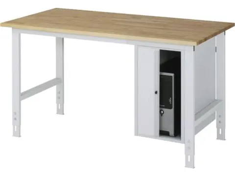 armoire à rideaux PC p. établi HxlxP 620x360x650mm passage de câble