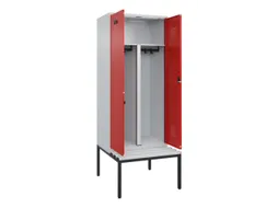 PBM-locker met bank,HxBxD 2120x800x815mm,2vak,vak B 400mm