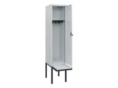 locker met bank,HxBxD 1950x400x815mm,1vak,vak B 400mm,draaigrendel