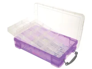 Opbergdoos Loom Bands 30 Vaks 4 Liter Transparant Paars - 1