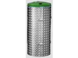 Afvalverzamelaar 120 Liter Rvs/Aluminium Traanplaat Ral6011