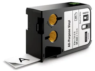 Dymo Xtl Tapes 24mm Zwart Op Wit Vinyl - 1