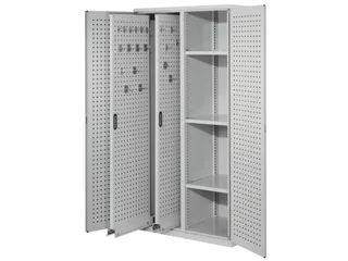 verticale kast,HxBxD 1950x1000x600mm,deur m. perforaties,RAL5010 - 1