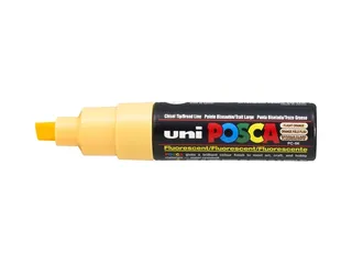 Verfstift Posca PC8K Brede punt 8mm schuin fluor lichtoranje - 1