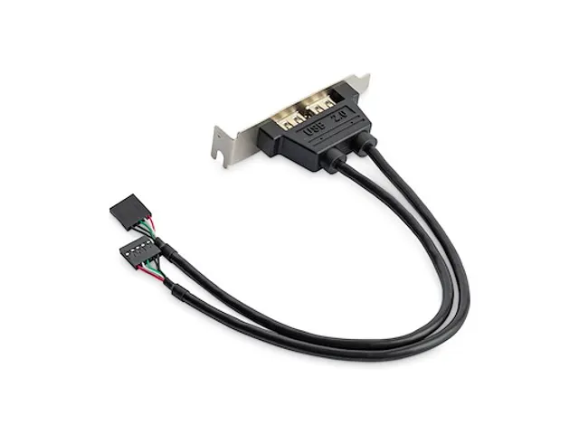 2-poorts USB A vrouwelijke low-profile Slot Plate Adapter