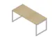 bureau,HxBxD 730x1800x800mm,blad eiken,sledeframe aluminium