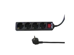 Stekkerdoos BRASQ 4 voudig 5 meter zwart