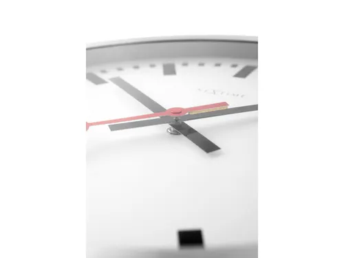 Wandklok Nextime 19cm Geborsteld Aluminium Station streepaanduiding
