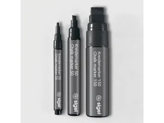 Krijtstift Sigel 1stuk zwart wig punt 1-5 mm - 5