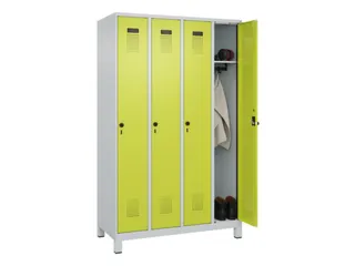 locker,HxBxD 1950x1200x500mm,4vak,vak B 300mm,draaigrendel,voeten - 1