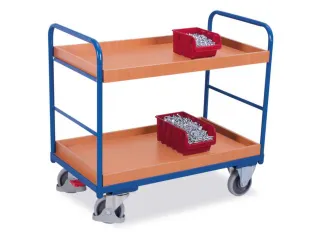 Etagewagen 250kg 1000x600mm H 950mm 2 Etages Hout Ral5010 - 1