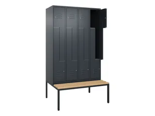 Z-garderobekast,HxBxD 2120x1200x815mm,8vak,vak B 300mm,cil.-slot - 2