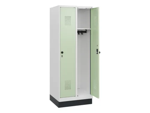 schoollocker,HxBxD 1630x600x500mm,2vak,vak B 300mm,draaigrendel,sokkel