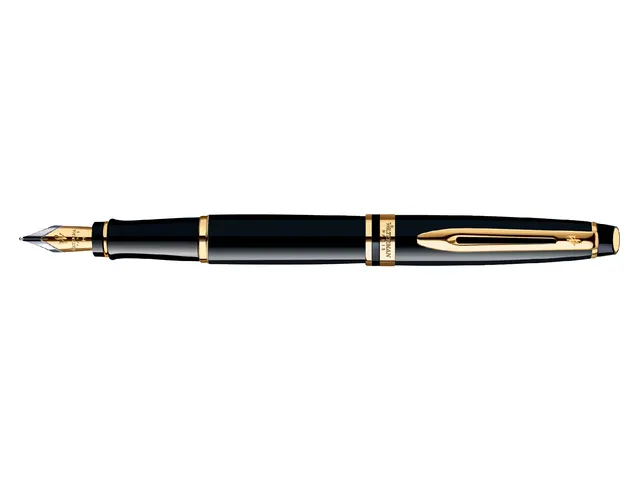 Vulpen Waterman Expert Black lacquer GT Fijn Blauwe inkt