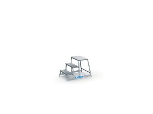 machine-opstapje bordes H 600mm 3treden aluminium